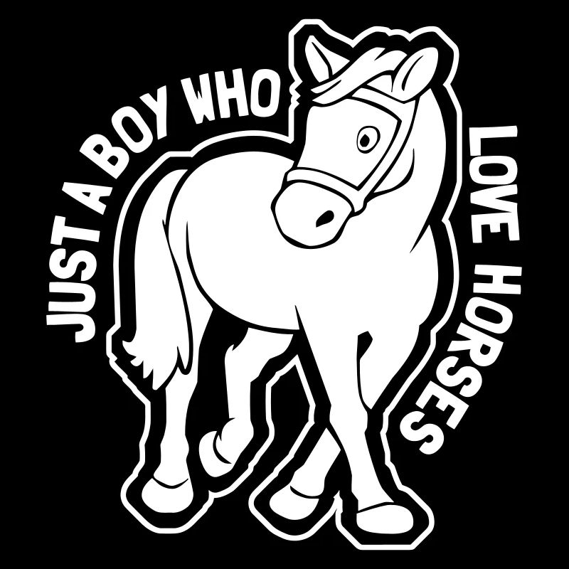 Just A Boy Who Love Horses Gift Reiter Geschenk
