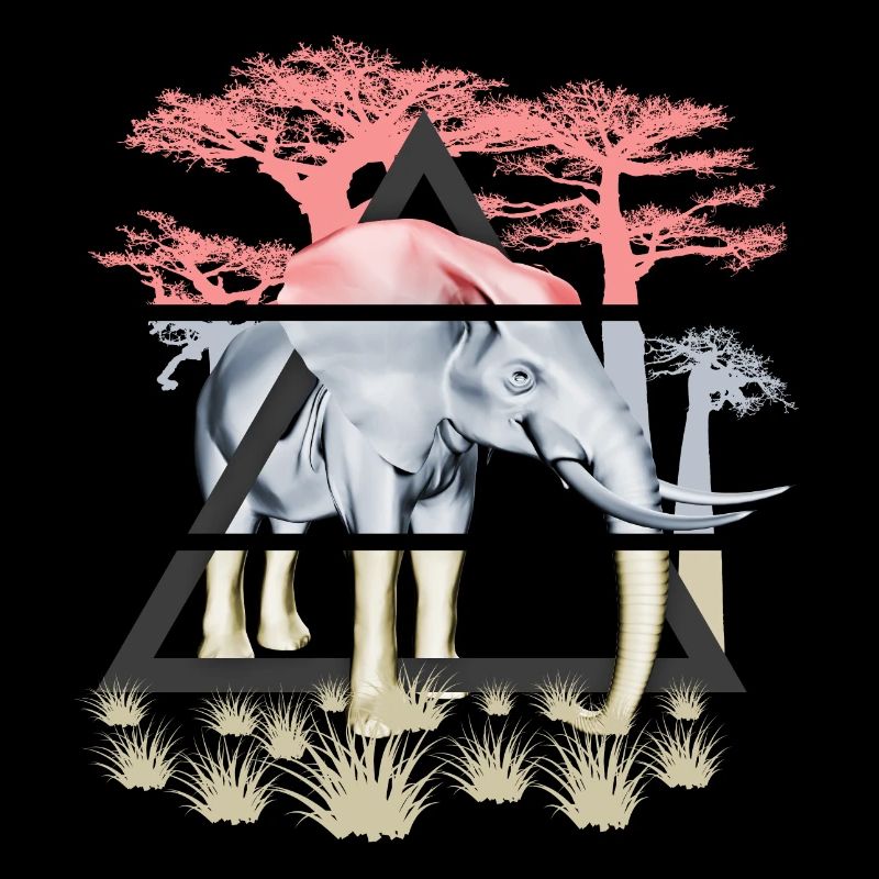 Weiser Elefant der Savanne