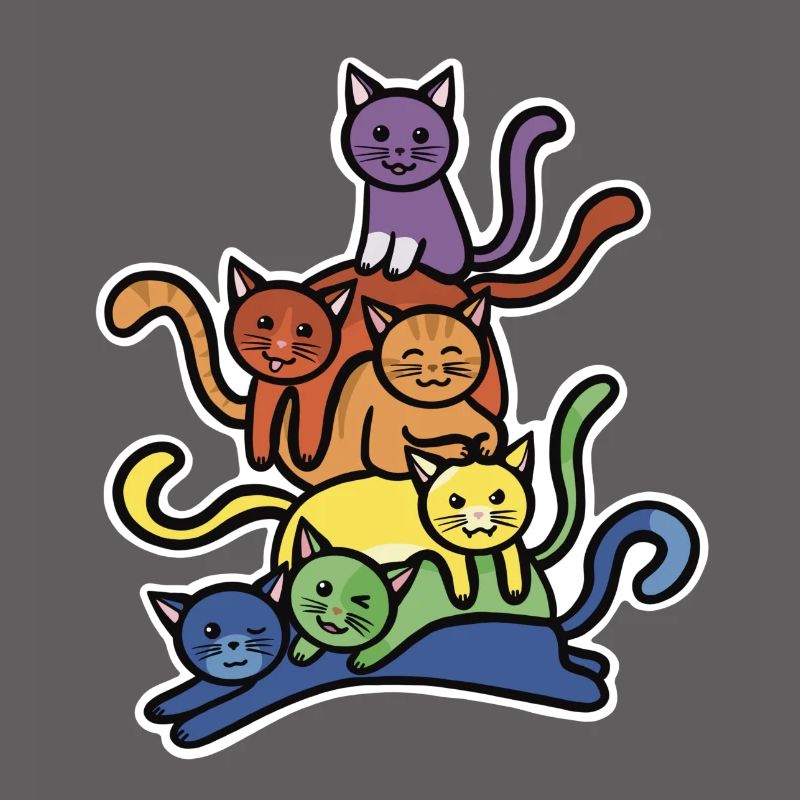 Rainbow Cats Stack