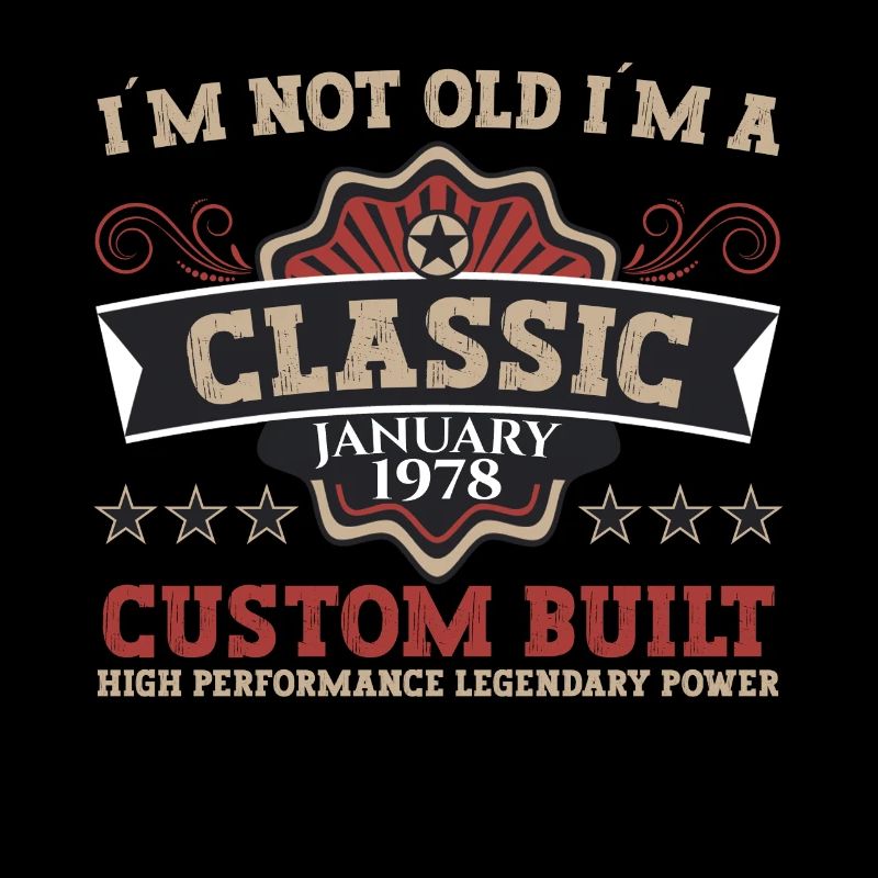 Born 1978 January 45th birthday gift man