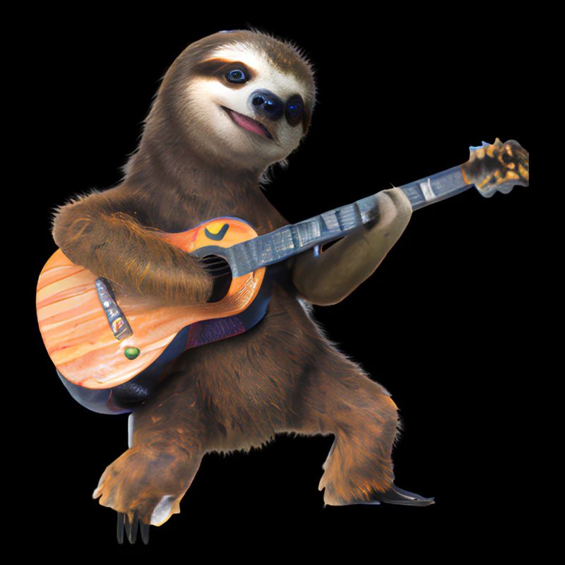 Faultier mit Gitarre