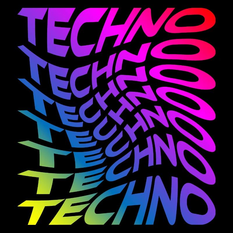 Trippy Techno Regenbogen