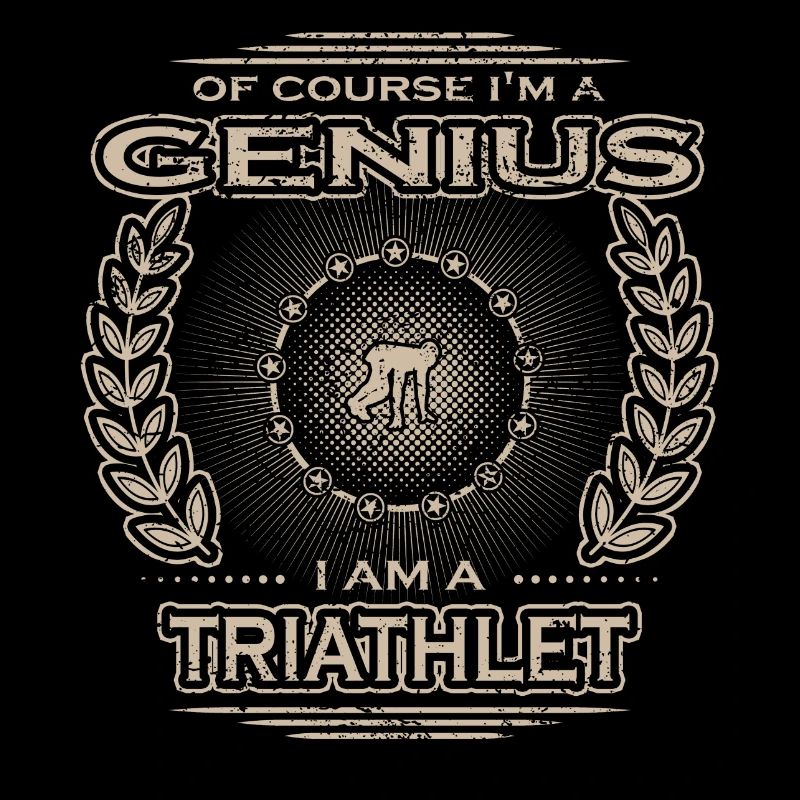 yes i am genius gift TRIATHLET