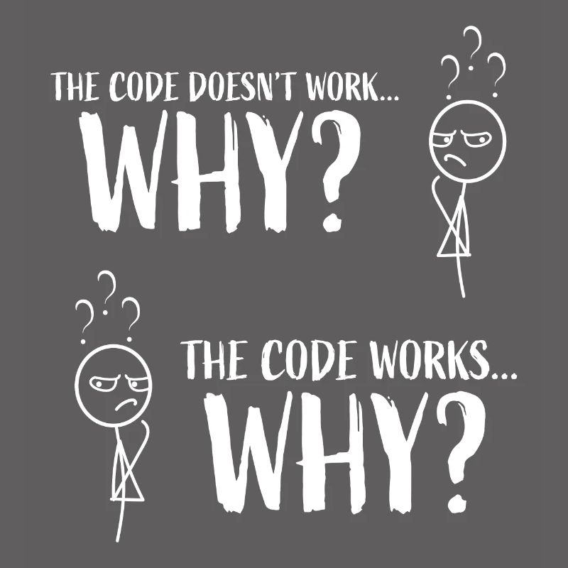 Funny Coding Programmer Gift "The code works..Why"