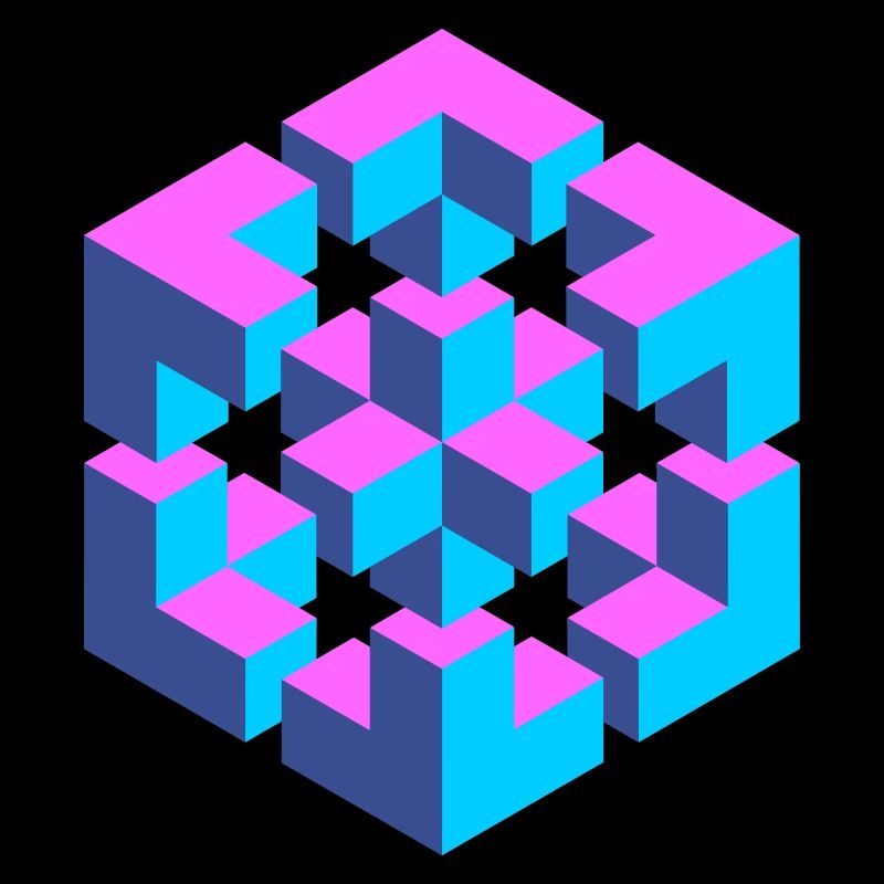 impossible figure Escher cube geometry fantasy