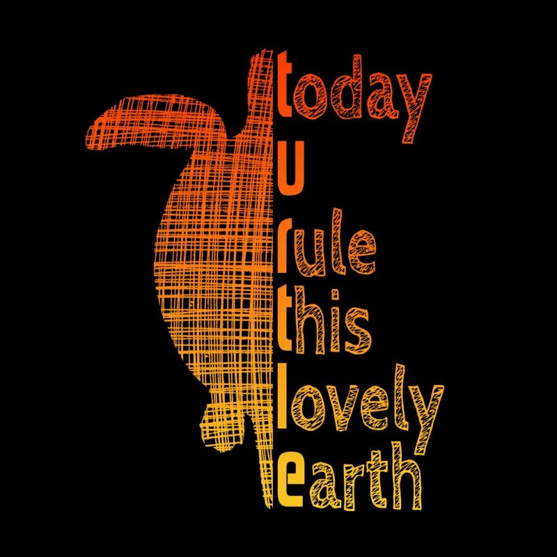 Turtle Sloga Schildkröte Spruch
