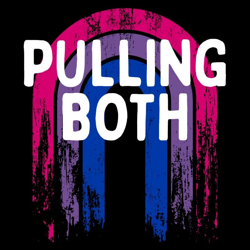 Pulling Both Bisexual LGBTQ Bi Pride Couples Funny