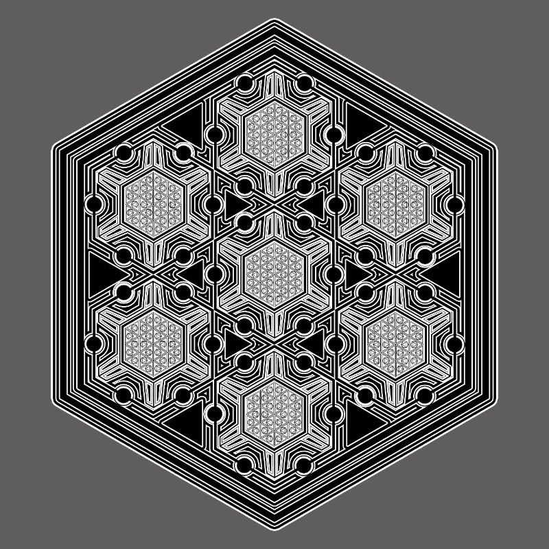 Psytrance Goa Techno Rave Geometry Hexagon Pattern