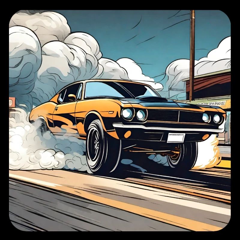 Oldtimer Drift Auto Turbo Rallye mit Rauch