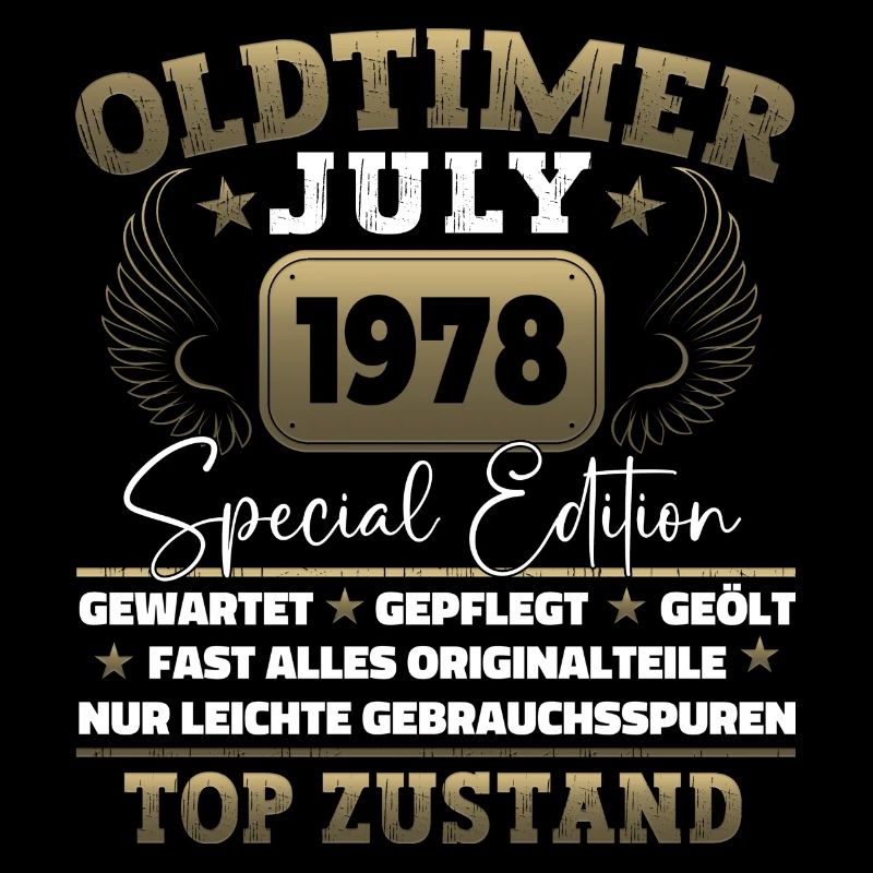 Oldtimer Juli 1978 44. Geburtstag Geschenk Herren