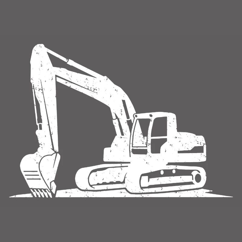 Loading Bucket Silhouette Excavator Operator Gift