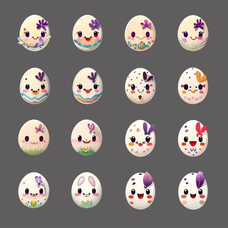 Easter Egg with Face Easter Eggs Character