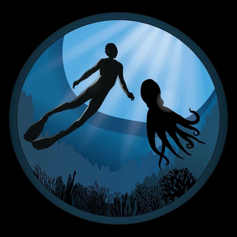 Diver with Octopus