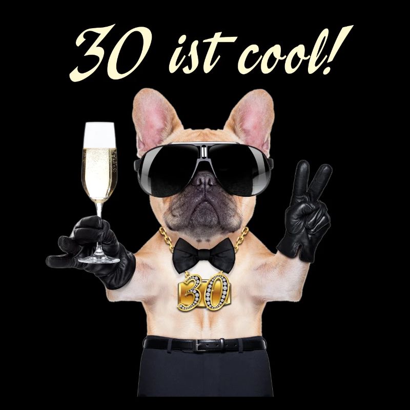 NEU Geburstags Mops 30 ist cool Geschenk