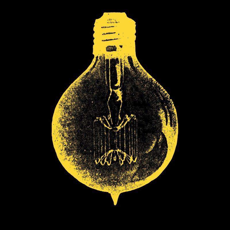 A light goes on Retro light bulb