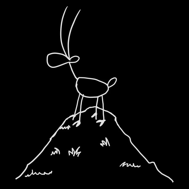 Steinbock auf Berg