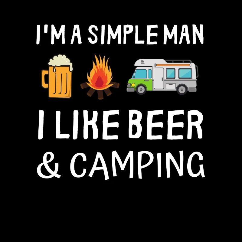 Simple man beer campfire camping camper