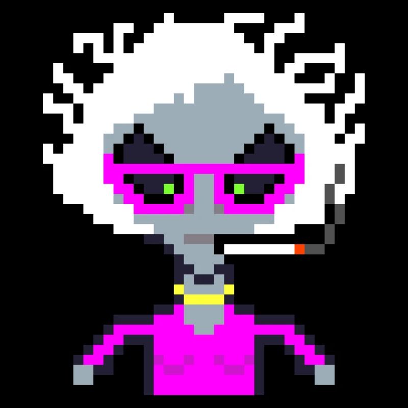 Pixel Alien "White Smoke"