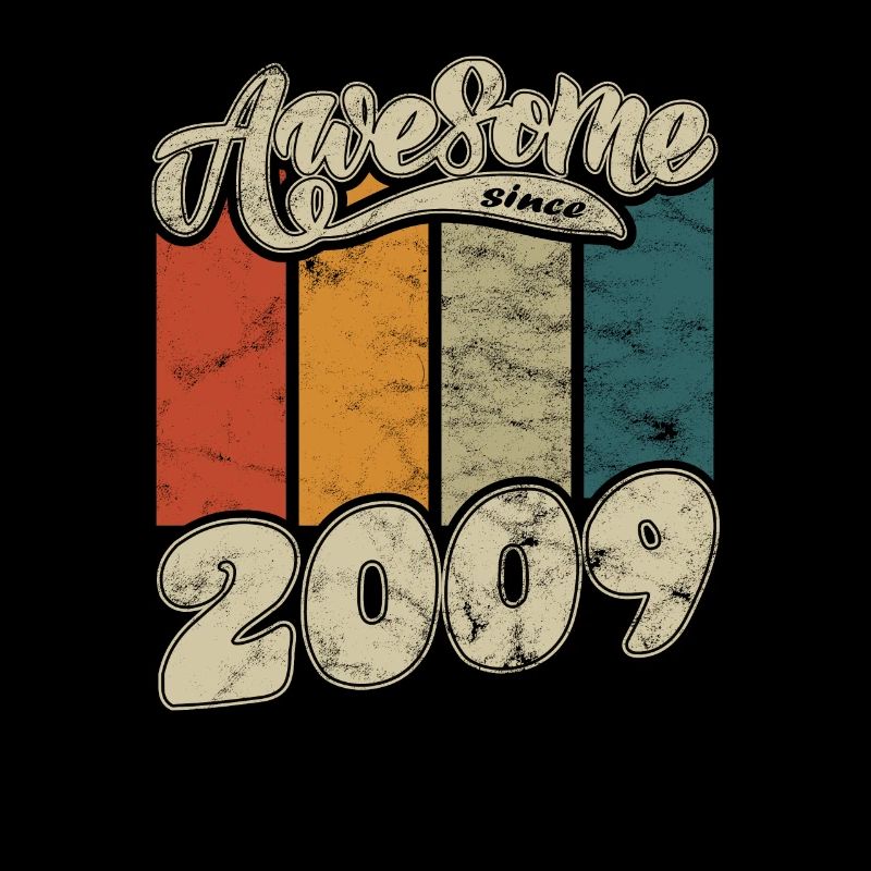 2009 Geburtstag Awesome since Retro