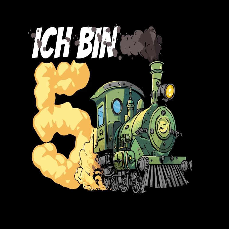 Ich bin 5 - 5. Geburtstag Zug Dampflok