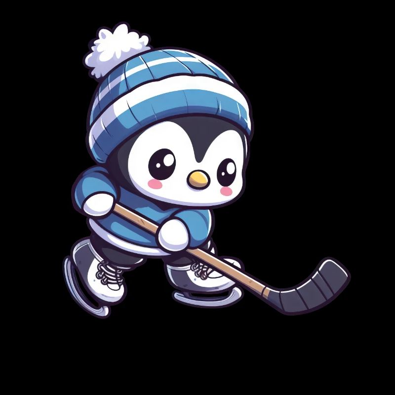 Eishockey Pinguin: Geschwindigkeit auf eisiger