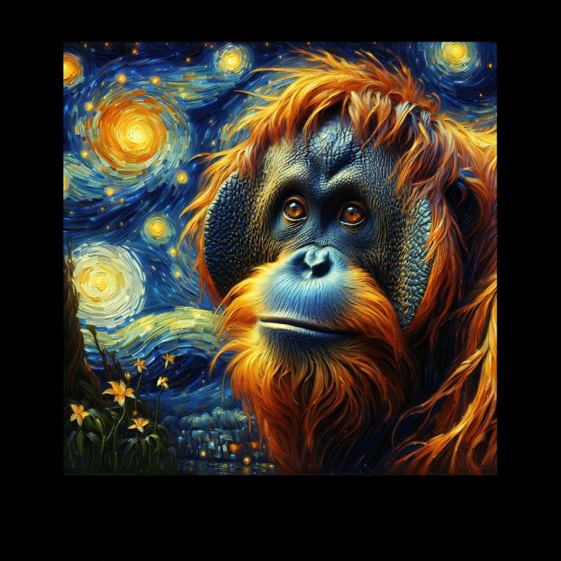 Borneo Orangutan Starry Night