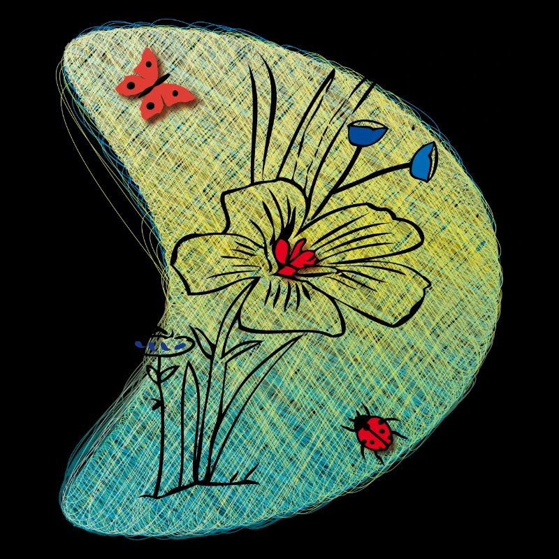 Fleur avec papillon
