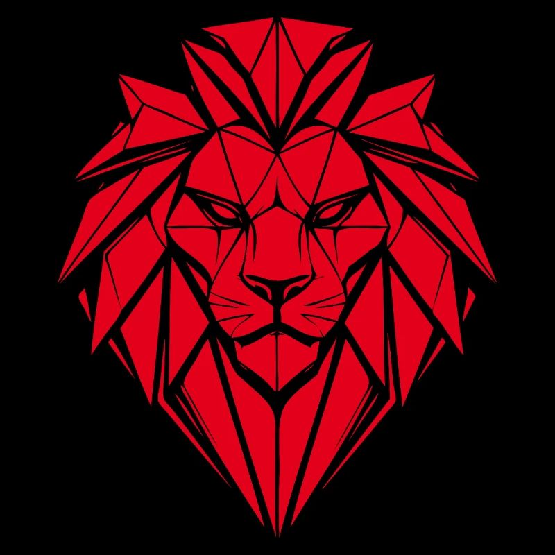 Geometric Red Lion