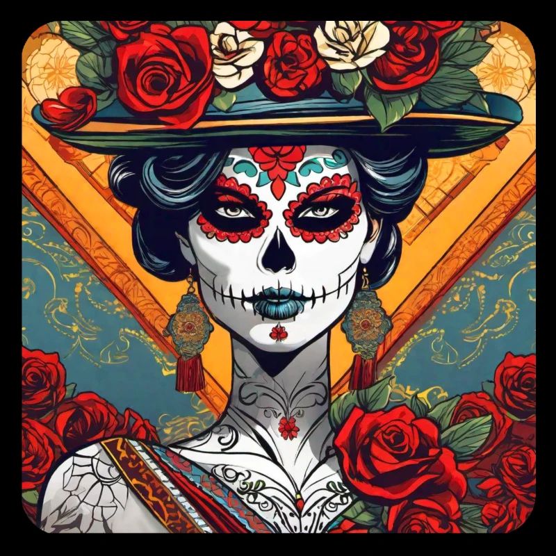 Dia de los Muertos Frau mit Rosen