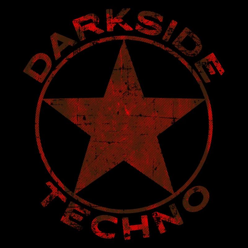 Darkside Techno Scuffed Red Star