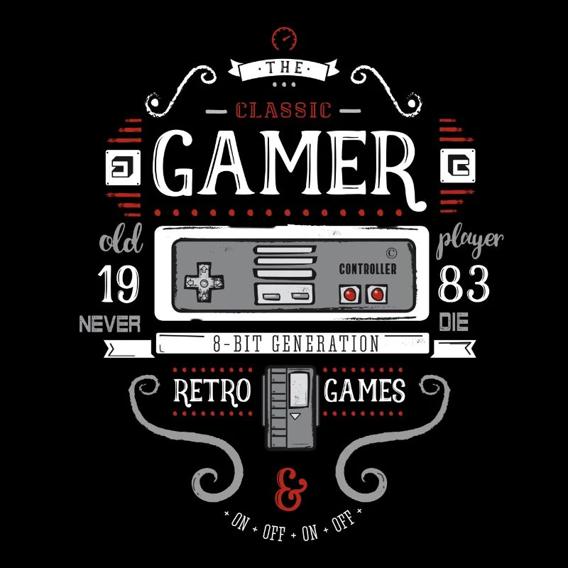 Game Nerd 80er Retro 8bit Spielkonsole pc alt fun