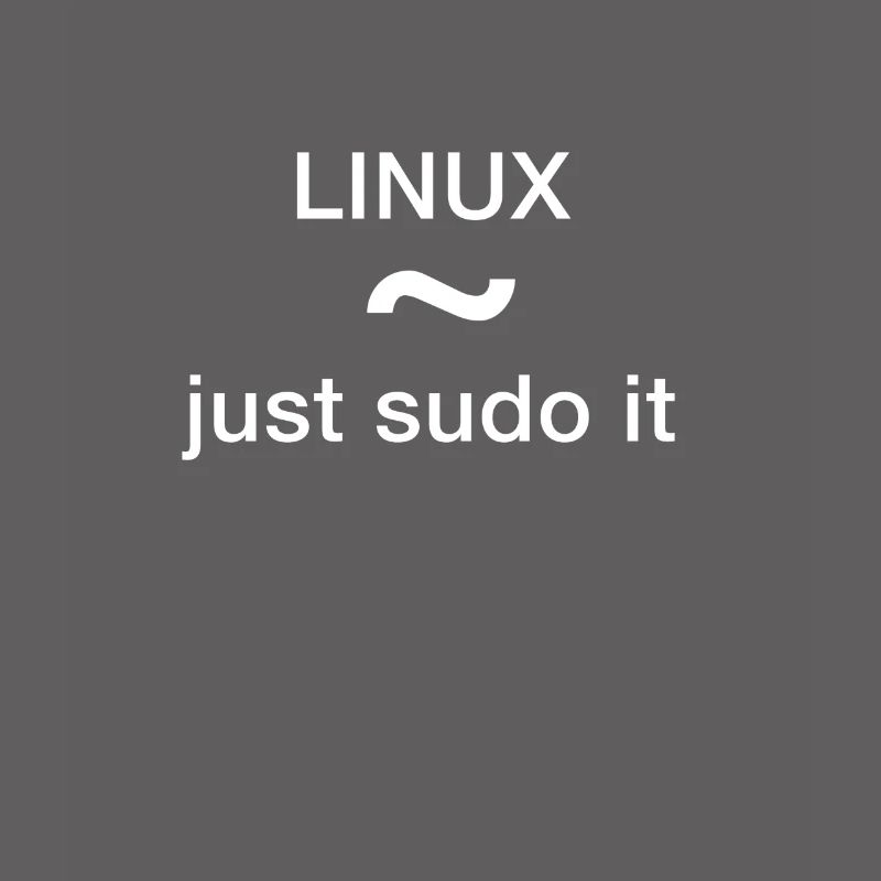 linux just sudo it Admin Programmer pc Nerd lol