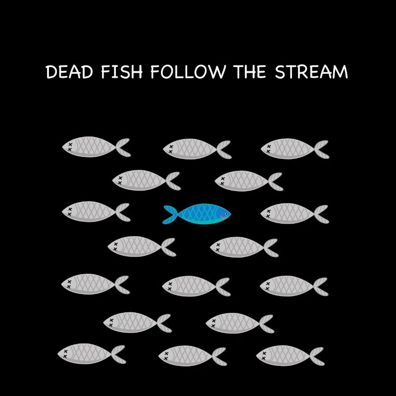 Dead fish follow the stream