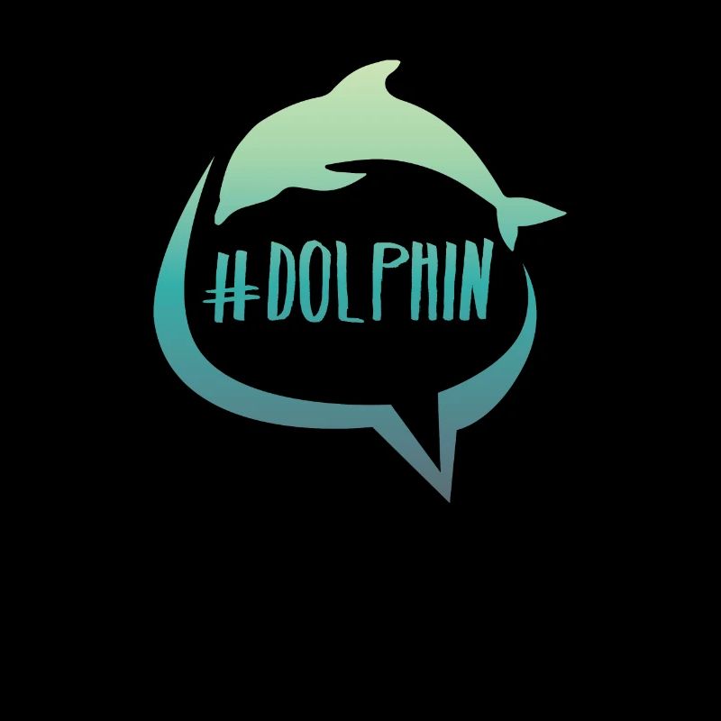 Hashtag Spruch Geschenk Delfin Ozean Party Zoo