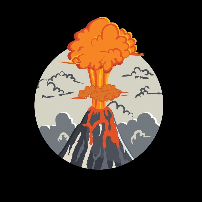 Volcan en éruption