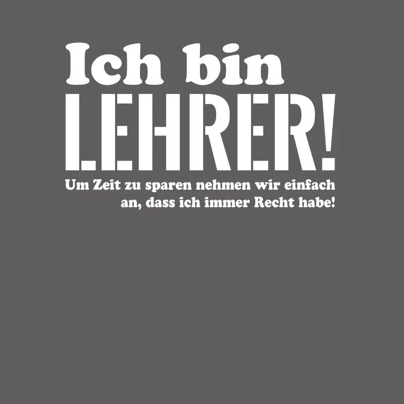 Ich bin Lehrer
