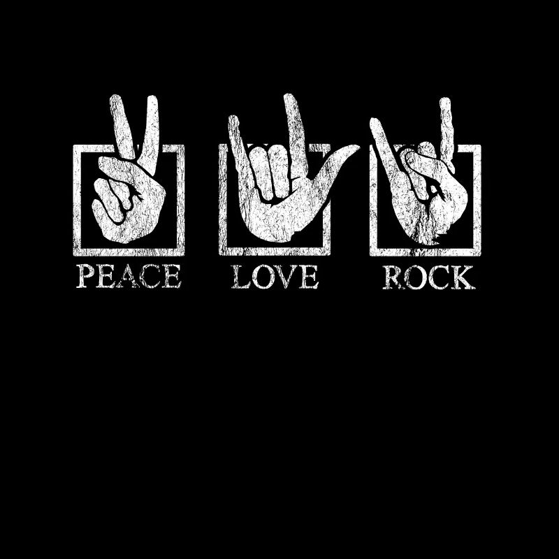 Sign Language Shirt Gift Deaf Peace Rock