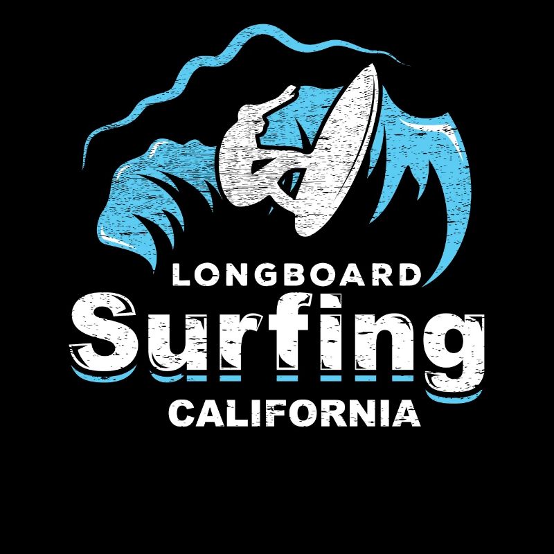 Longboard surfing california surfboard sun wave