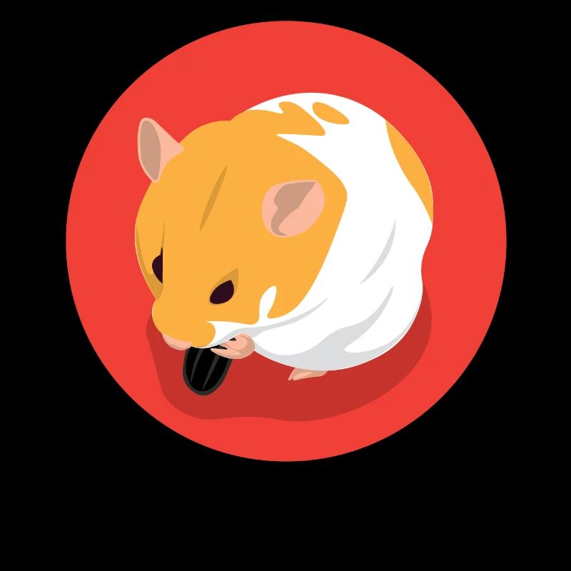 Mignon, brun, hamster, manger