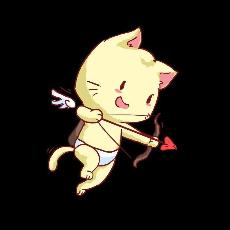 Amor Katze Cupido Kätzchen Romantisch Niedlich