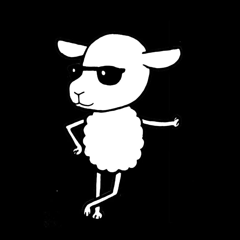 Schaf mit Sonnebrille Cooler Schafbock