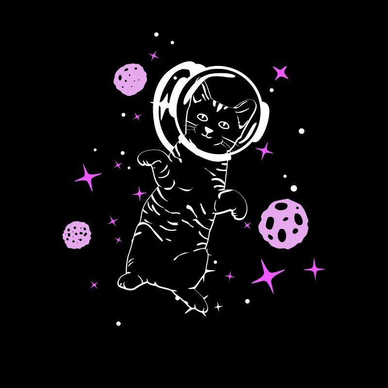 Chat astronaute spatial amusant chat All Physique