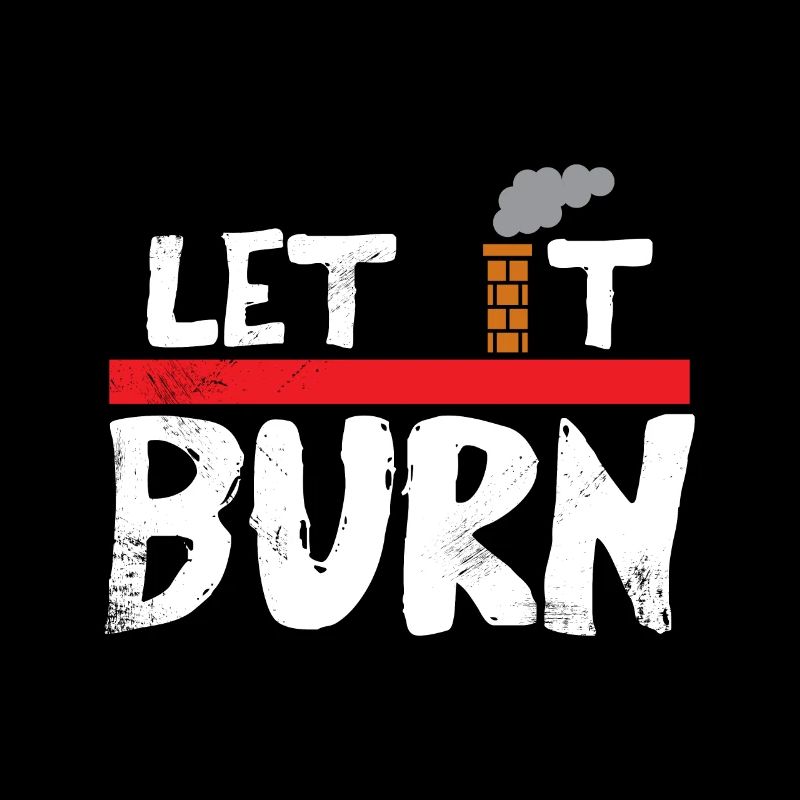 Lass es brennen Geschenk Weihnachten Kamin