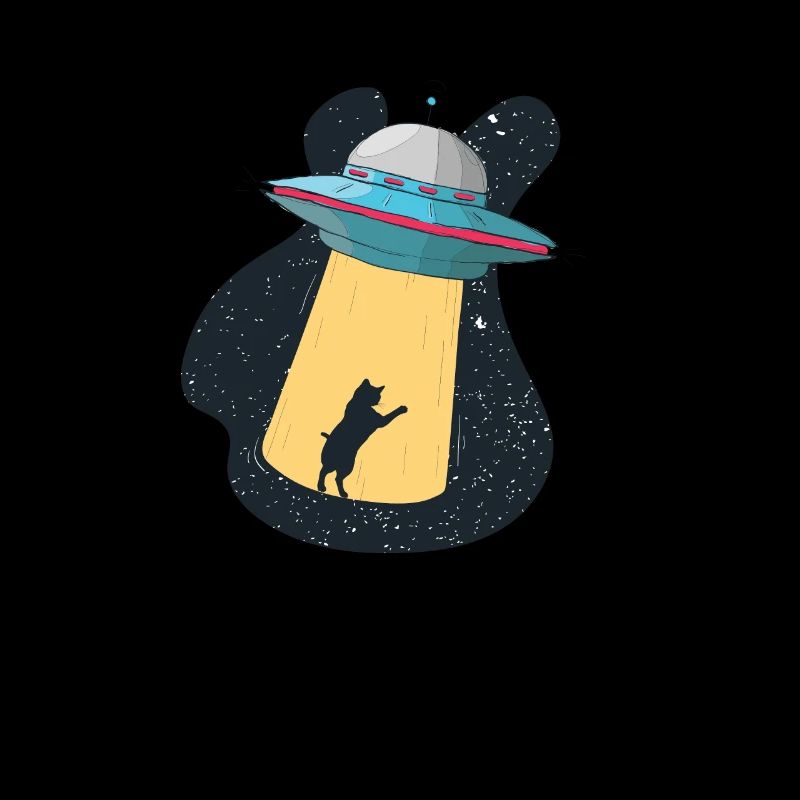 Cat spaceship space sky alien