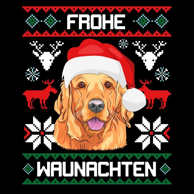 Golden Retriever Joyeux Waunachten