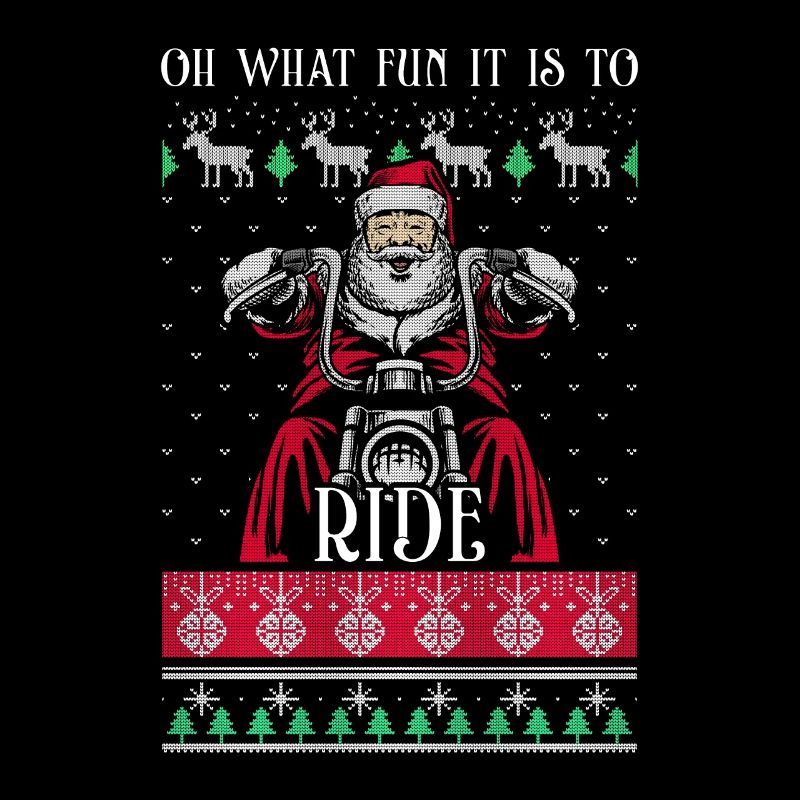 Weihnachtsmann Motorrad Ugly Christmas Geschenk