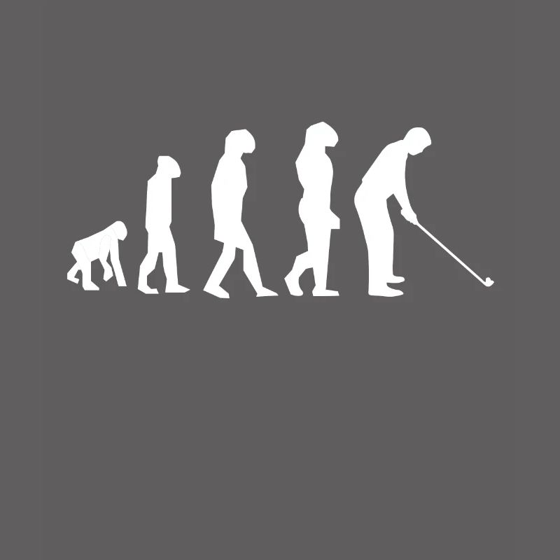 Golf Evolution Golfer Geschenk Golfschläger