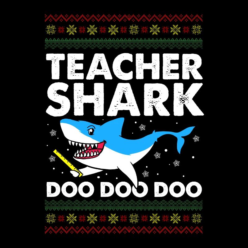 Teachershark hässliches Strickjackegeschenk