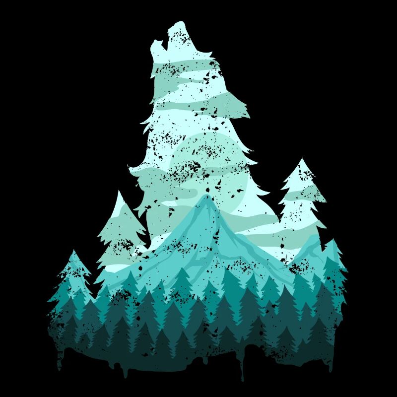 Wild Wolf Nature Nature Solitaire Forêt Cadeau