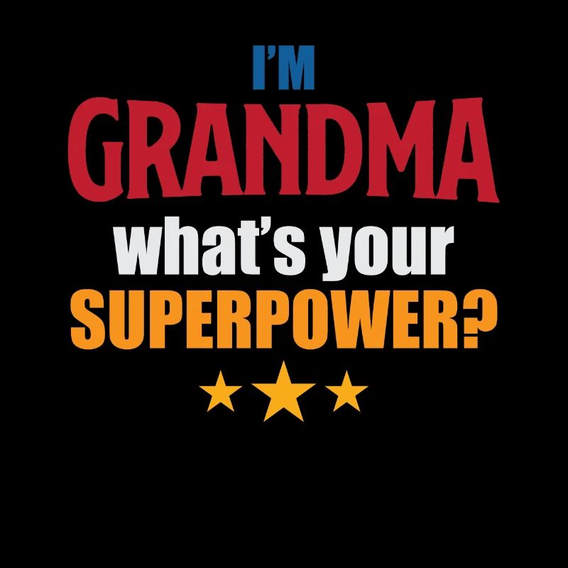 Großmutter Oma mit Superkraft